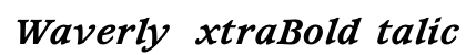 WaverlyExtraBoldItalic Regular preview