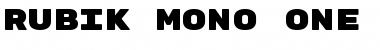 Download Rubik Mono One Regular Font