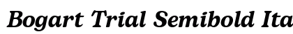 Bogart Trial Semibold Italic
