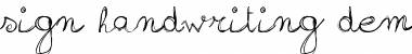 Download sign-handwriting_demo-version Regular Font