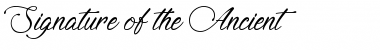 Download Signature of the Ancient Regular Font