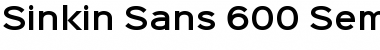 Download Sinkin Sans 600 SemiBold 600 SemiBold Font