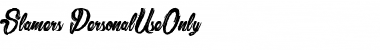 Download Slamers_PersonalUseOnly Regular Font