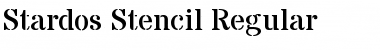 Download Stardos Stencil Regular Font