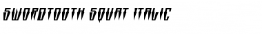 Download Swordtooth Squat Italic Italic Font