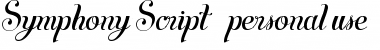 Download Symphony Script - personal use Regular Font