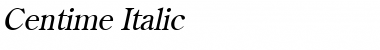 Download Centime Italic Font