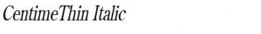 Download CentimeThin Italic Font