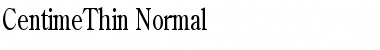 Download CentimeThin Normal Font