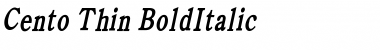 Download Cento Thin BoldItalic Font