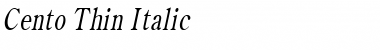 Download Cento Thin Italic Font