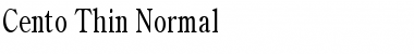 Download Cento Thin Normal Font