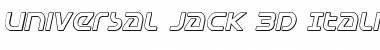 Download Universal Jack 3D Italic Font
