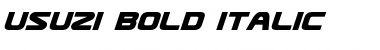 Download Usuzi Bold Italic Bold Italic Font