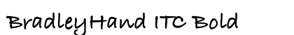 BradleyHand ITC Bold Font BradleyHand ITC Bold Font Preview