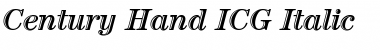 Download Century Hand ICG Italic Font