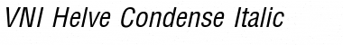 Download VNI Helve Condense Italic Font