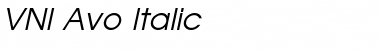 Download VNI-Avo Italic Font