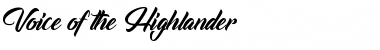 Download Voice of the Highlander Font