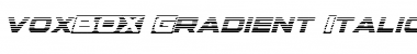 Download voxBOX Gradient Italic Font