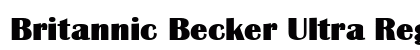 Britannic Becker Ultra Regular preview