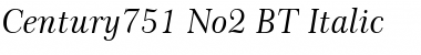 Download Century751 No2 BT Italic Font