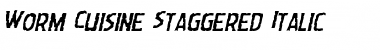 Download Worm Cuisine Staggered Italic Font