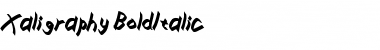 Download Xaligraphy BoldItalic Font