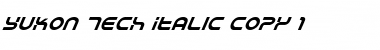 Download Yukon Tech Italic Italic Font