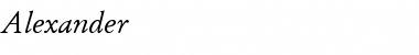 Download Alexander Font