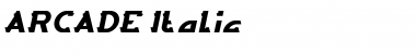 Download ARCADE Italic Font