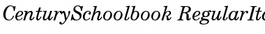 Download CenturySchoolbook RegularItalic Font