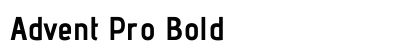 Advent Pro Bold