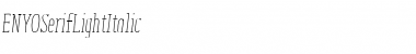 Download ENYO Serif Light Italic Font