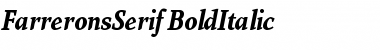 Download Farrerons Serif Bold Italic Font