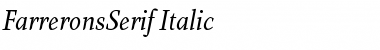 Download Farrerons Serif Italic Font