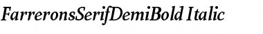 Download Farrerons Serif DemiBold Italic Font