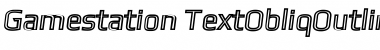 Download Gamestation Text Outline Italic Font