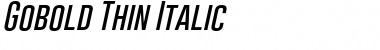 Download Gobold Thin Italic Font