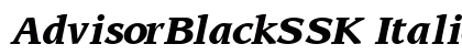 AdvisorBlackSSK Italic preview