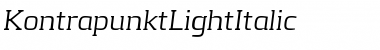 Download Kontrapunkt Light Italic Font