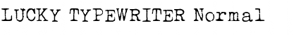 Download LUCKY TYPEWRITER Normal Font Title Preview