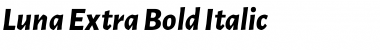 Download Luna Extra Bold Italic Font Title Preview