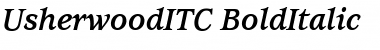 Download UsherwoodITC Bold Italic Font