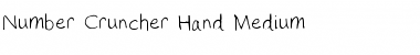 Download Number Cruncher Hand Medium Font