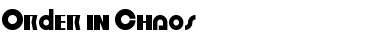 Download Order in Chaos Font