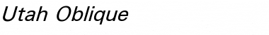 Download Utah Oblique Font