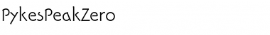 Download PykesPeakZero Font Download PykesPeakZero Font