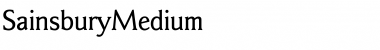 Download SainsburyMedium Regular Font
