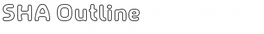 Download SHA Outline Regular Font Title Preview